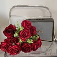thumbnail image 4 of Ramo de Rosas Artificiales Inteprter 10 UNIDS Flor Realista Tallo Largo Decoración Rosa claro, 4 of 6