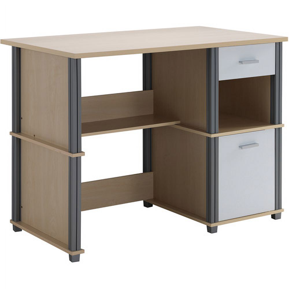 Techni Mobili Student Desk with Drawers, Natural/White - image 4 of 4
