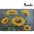 thumbnail image 3 of FREEAM Sunflower Non Slip Area Rug for Living Dinning Room Bedroom Kitchen, 3' x 5'(39 x 60 Inch), Oil Painting Nursery Rug Floor Carpet Yoga Mat, 3 of 6