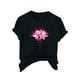 thumbnail image 1 of Blusas de Manga Corta para las Mujeres Divertida Impresión Cuello Redondo Camiseta Vintage, Blusas de Primavera para las Mujeres, 1 of 4