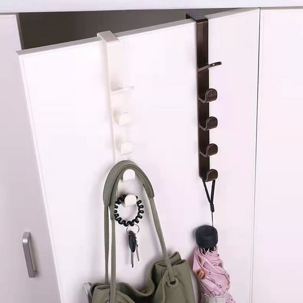 Injueey Colgador trasero para puerta de armario gancho para ropa armario toallero soporte para llaves organizador Vertical para bano y hogar Almacenamiento y organizacion del hogar Negro Injueey HA078...