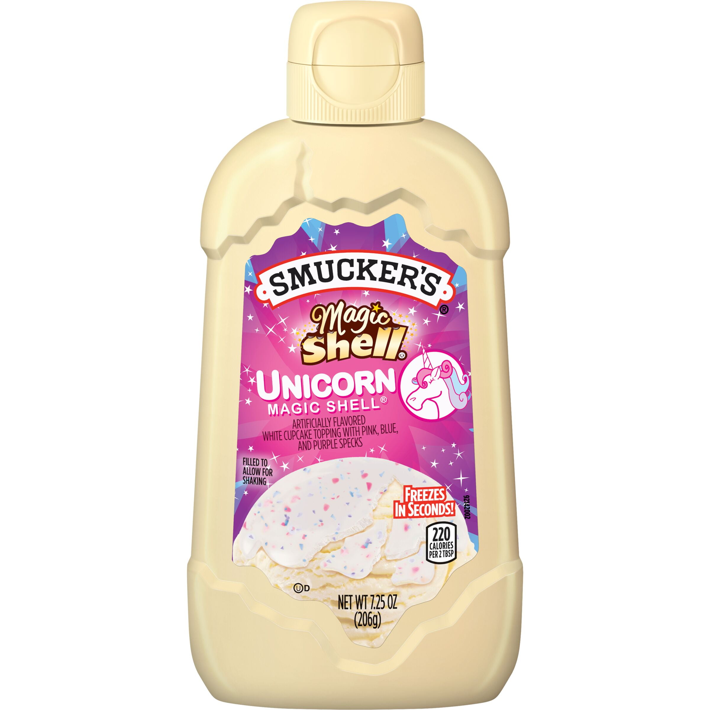 Smucker's Magic Shell Unicorn White Cupcake Flavored Topping, 7.25 Ounces