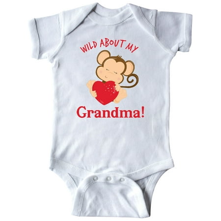 

Inktastic Wild About my Grandma Gift Baby Boy or Baby Girl Bodysuit
