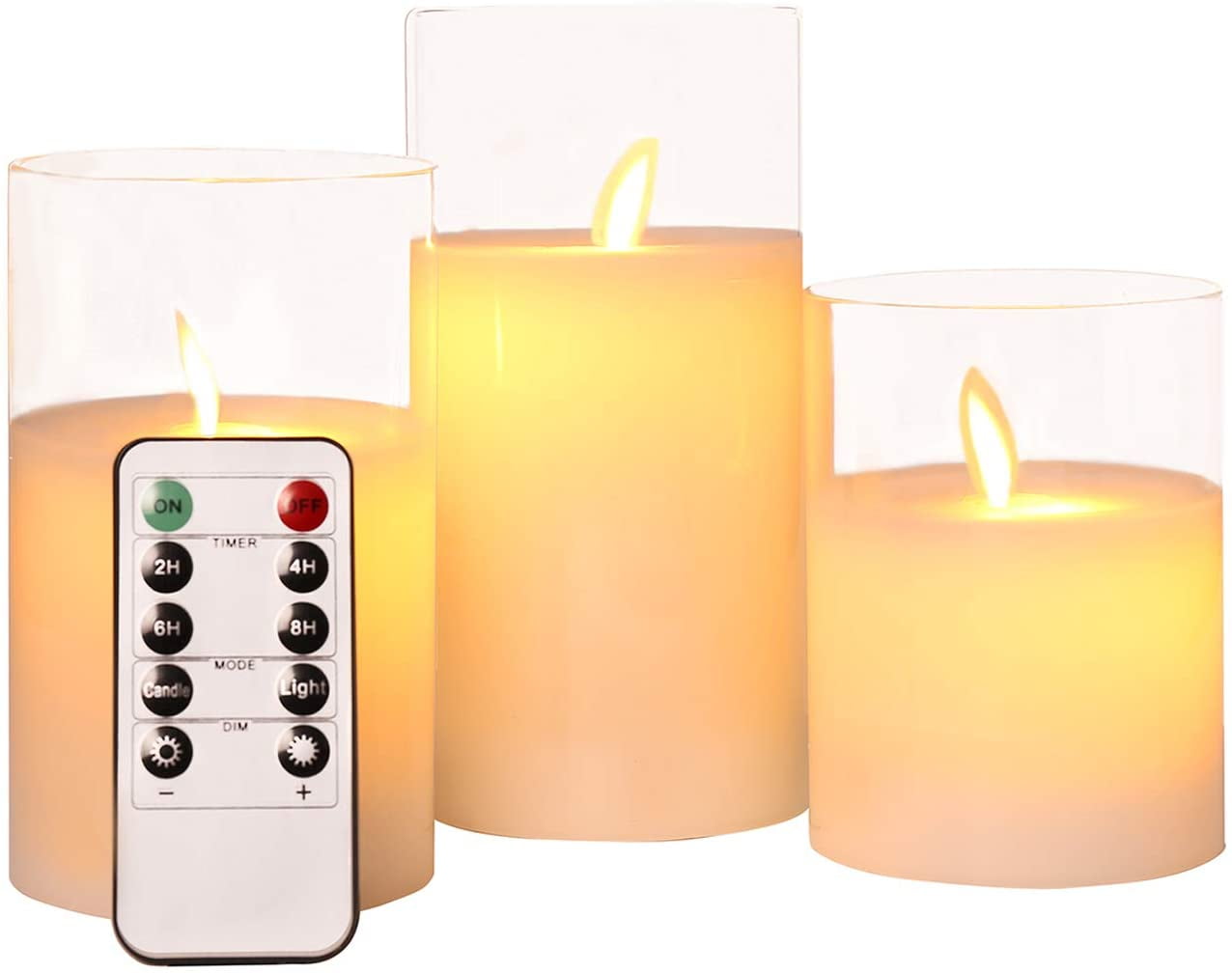 6 PCS Premium Flameless Candles with Timer LED Votive Battery Powered Votives 