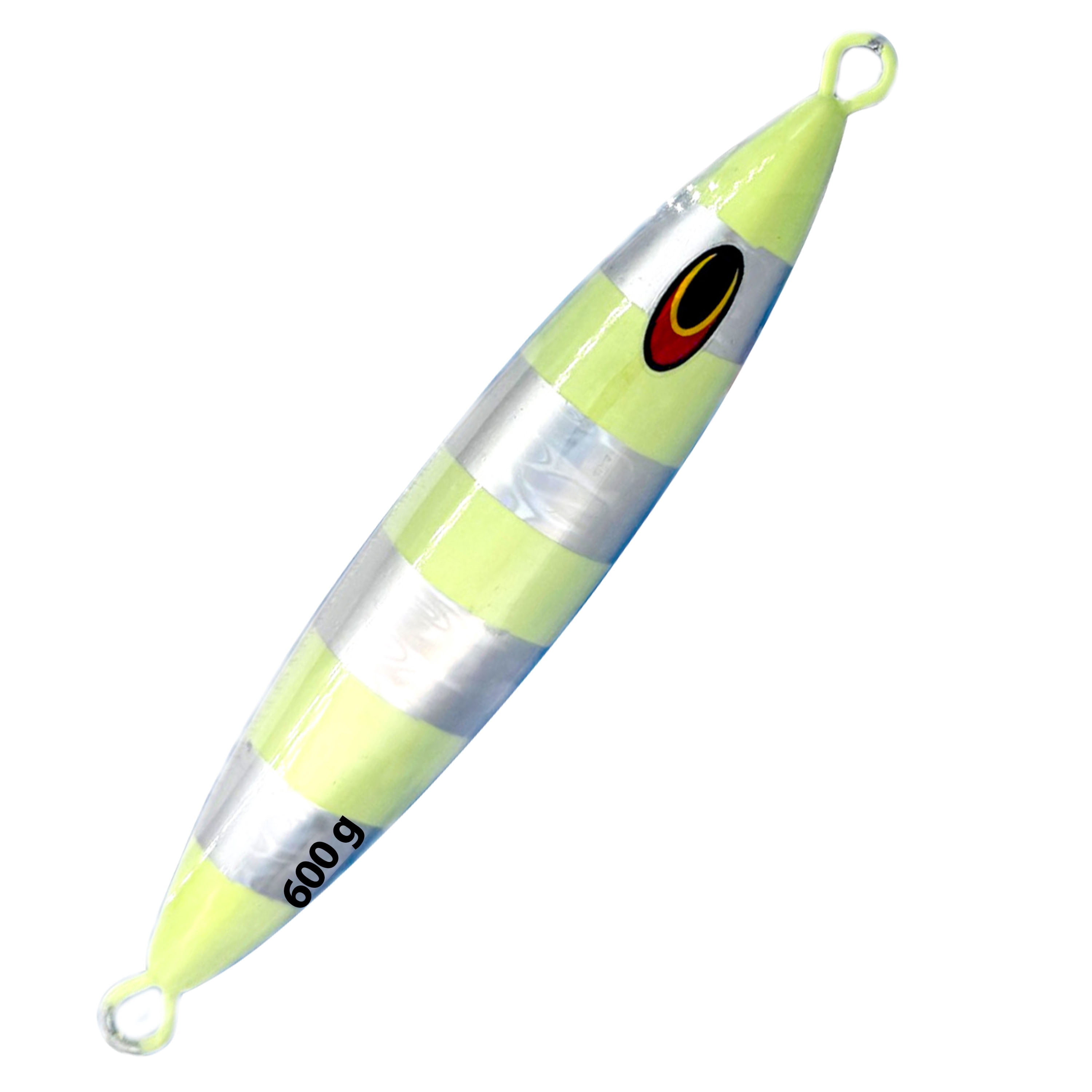 7" Tuna Jig 600g,3 Pcs Silver Zebra Glow Saltwater Fishing Lures, Fishing Gear & Tackle, Tuna Fishing Jig