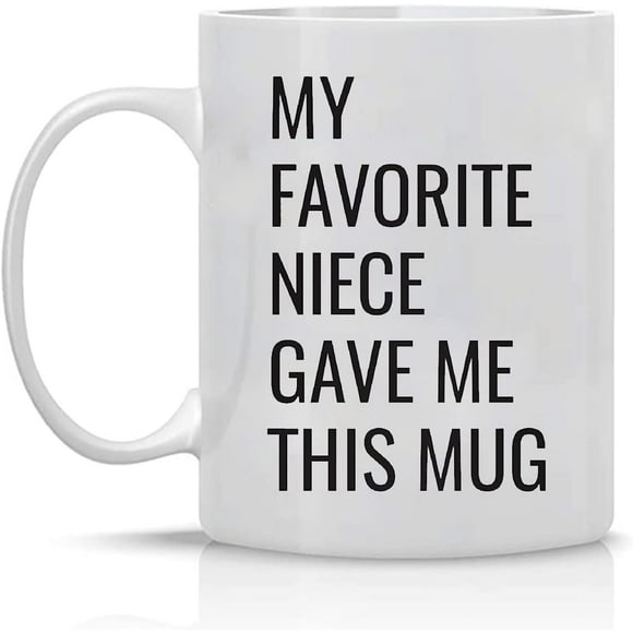 FortuneLoveGift My Favorite Niece Gave Me This Mug Funny Gifts for Aunts and Uncle from Niece Worlds Best Aunt Uncle Birthday Christmas Gift Idea Coffee Mug 11 oz
