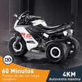 thumbnail image 3 of Mini Moto Eléctrica Infantil Recargable Honey Whale BDQ-6288 Blanco, 3 of 5