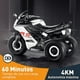 thumbnail image 3 of Mini Moto Eléctrica Infantil Recargable Honey Whale BDQ-6288 Blanco, 3 of 5