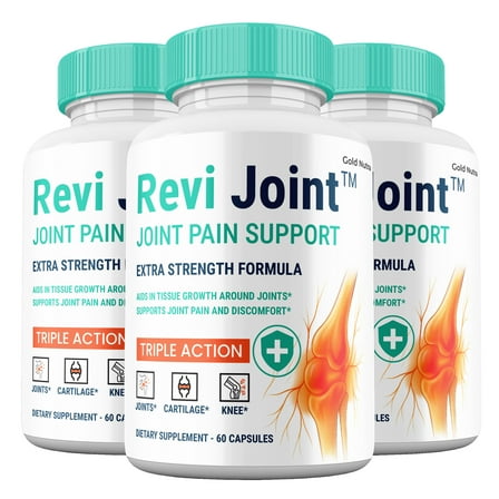 Revi Joint Capsules, Joint Support Supplement, ReviJoint All-Natural Pills Maximum Strength, 30 Day Supply (3 Pack)