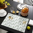 thumbnail image 3 of Summer Botanical Placemats Set of 6, Green Spring Floral Birds Watercolor Placemats for Dining Table, Place Mats for Kitchen Tabletop, Waterproof Wipeable Dining Table Mats Set, 3 of 9