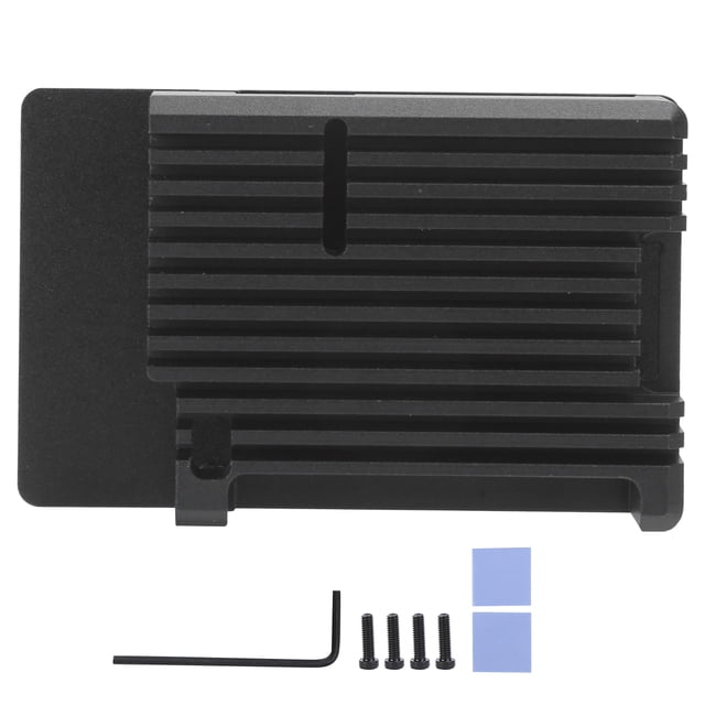 Carcasa protectora de disipador térmico de aleación de aluminio de doble capa para placa Raspberry Pi 4B (sin ventilador)