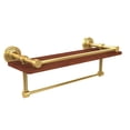 thumbnail image 2 of Waverly Place Collection IPE Ironwood Shelf with Gallery Rail and Towel Bar - Antique Pewter / 16 Inch, 2 of 5