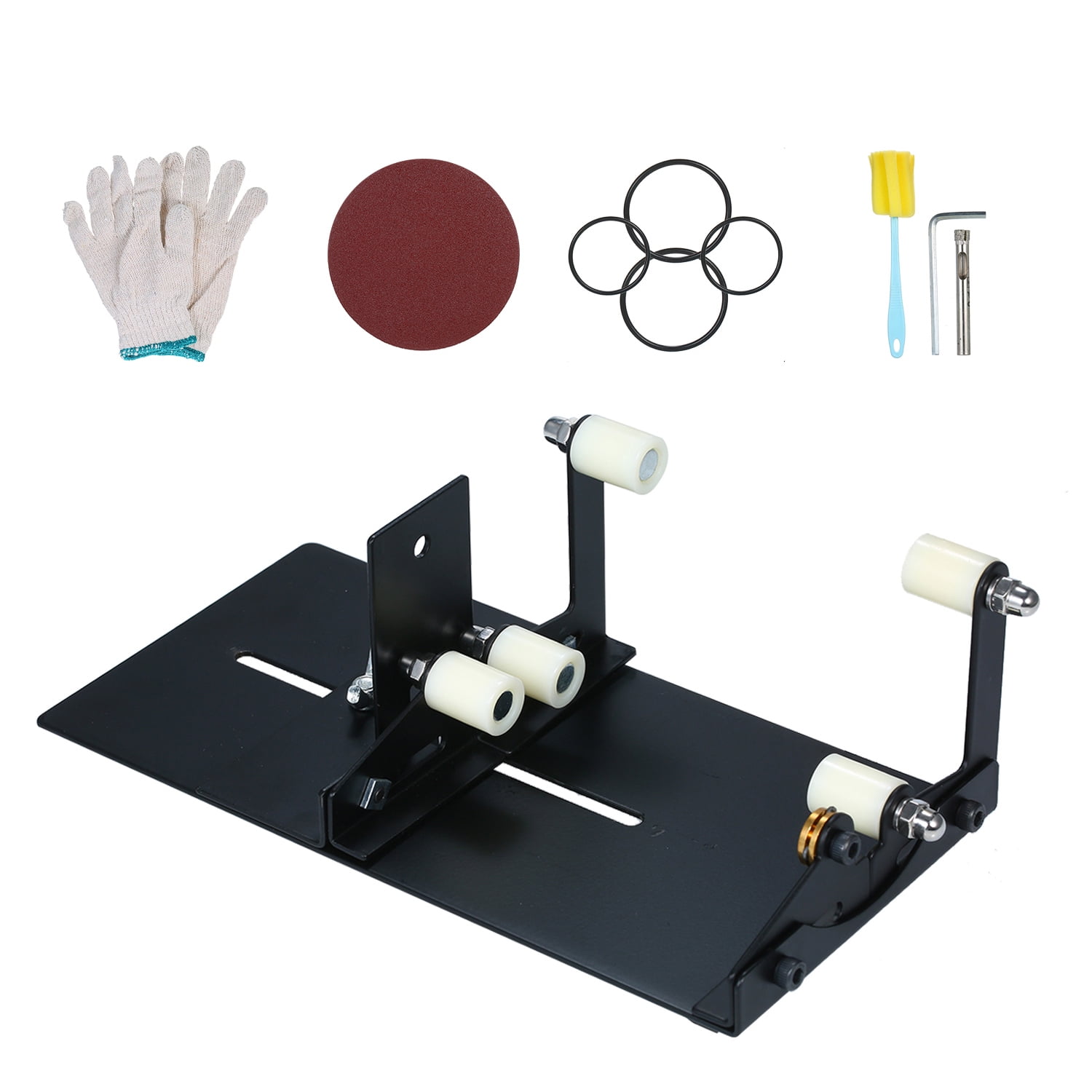 Elowen Cutter Cutter Glass Bottle Cutter Cutting Tool Upgrade Version Square and Round Wine Beer Glass Sculptures Cutter for DIY Glass Cutting Machine Metal Pad Bottle Holder With Cutting