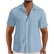 thumbnail image 1 of pstuiky camisetas para hombre, Camisa deportiva de color liso para hombre con solapa, manga corta, top/camisa con solapa camisetas de hombre s, 1 of 5
