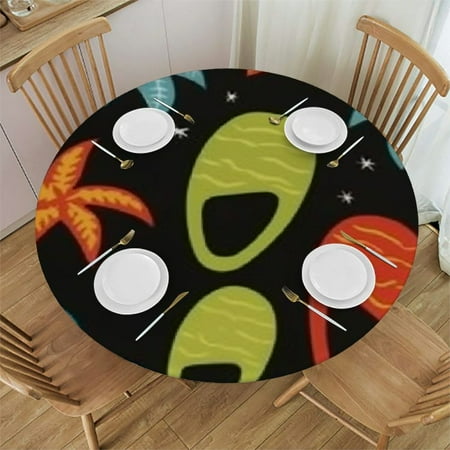 

Table Cloth Round Palm Tree Summer Reusable Tablecloth Waterproof Outdoor Tablecloth Table Cover for Kitchen Party Picnic Decor