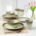 thumbnail image 7 of Lorren Home Trends 16 Piece Stoneware Set-Green Drop, 7 of 7