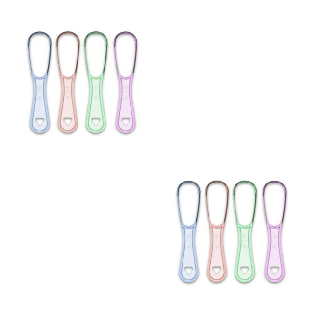 Minnieouse Limpiadores de lengua Rascador Herramienta de cuidado Cepillo de higiene Niños recubiertos de plástico Type6 NO6