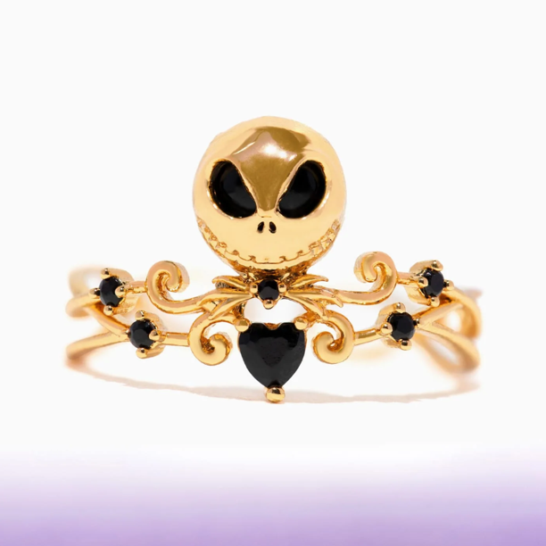 Anillo de circonita para mujer, joyería de Halloween, película de dibujos animados, Calavera, Araña, gato, regalo de vacaciones, nuevo