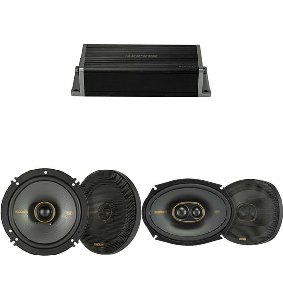 Kicker 47KEY2004 4-Channel DSP Smart Amp w/ 51KSC 6.5" 3 & 6x9" 3-way Audio Upgrade Bundle