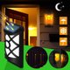 thumbnail image 2 of Lámpara de pared LED solar con llama - Lámpara de patio - Lámpara de detección para exteriores - Lámpara de proyección con antorcha solar - Lámpara de llama, 2 of 7