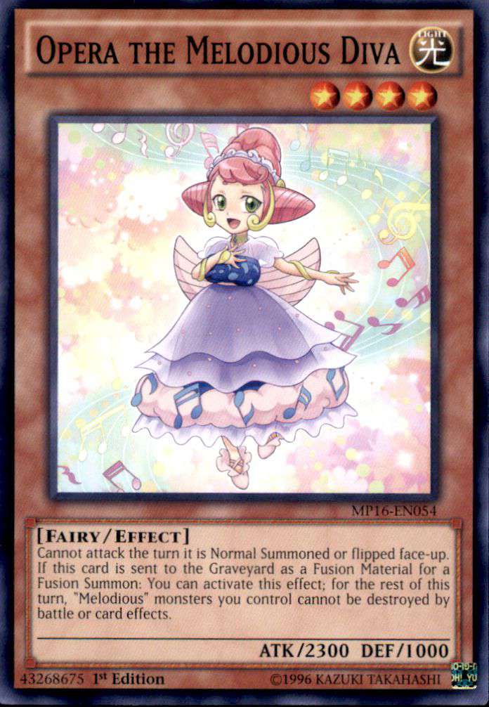 YuGiOh 2016 Mega-Tin Mega Pack Common Opera the Melodious Diva MP16-EN054
