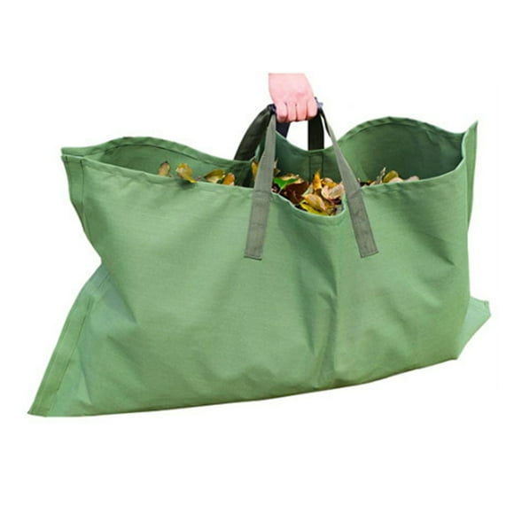 2 In 1 Garden Waste Bags 57x49 Inch Storage Sheet Garden Leaf Container Bags With Handles Waterproof Reusable Yard Waste Bag For Lawn Backyard