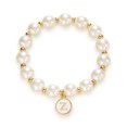 thumbnail image 2 of YYKihy Initial Pearl Bracelet Flower Girl Bracelet Proposal For Girls Dainty Gold Pearl Bracelets With Letter A Z Personalized Name Jewelry Birthday Christmas Wedding For Her, 2 of 9