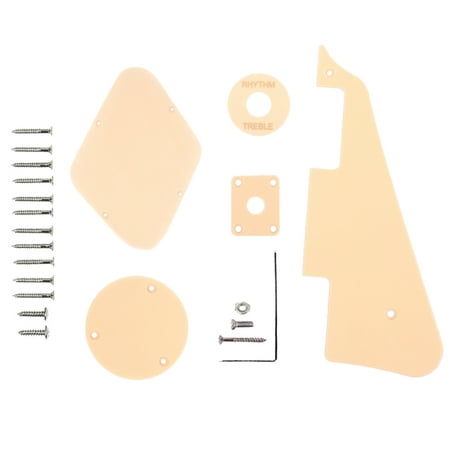 

Frcolor 6 Pcs Pickguard / Cavity / Switch Covers / Pickup Selector Plate / Bracket / Screws for LP Style Guitar Replacement (Beige)