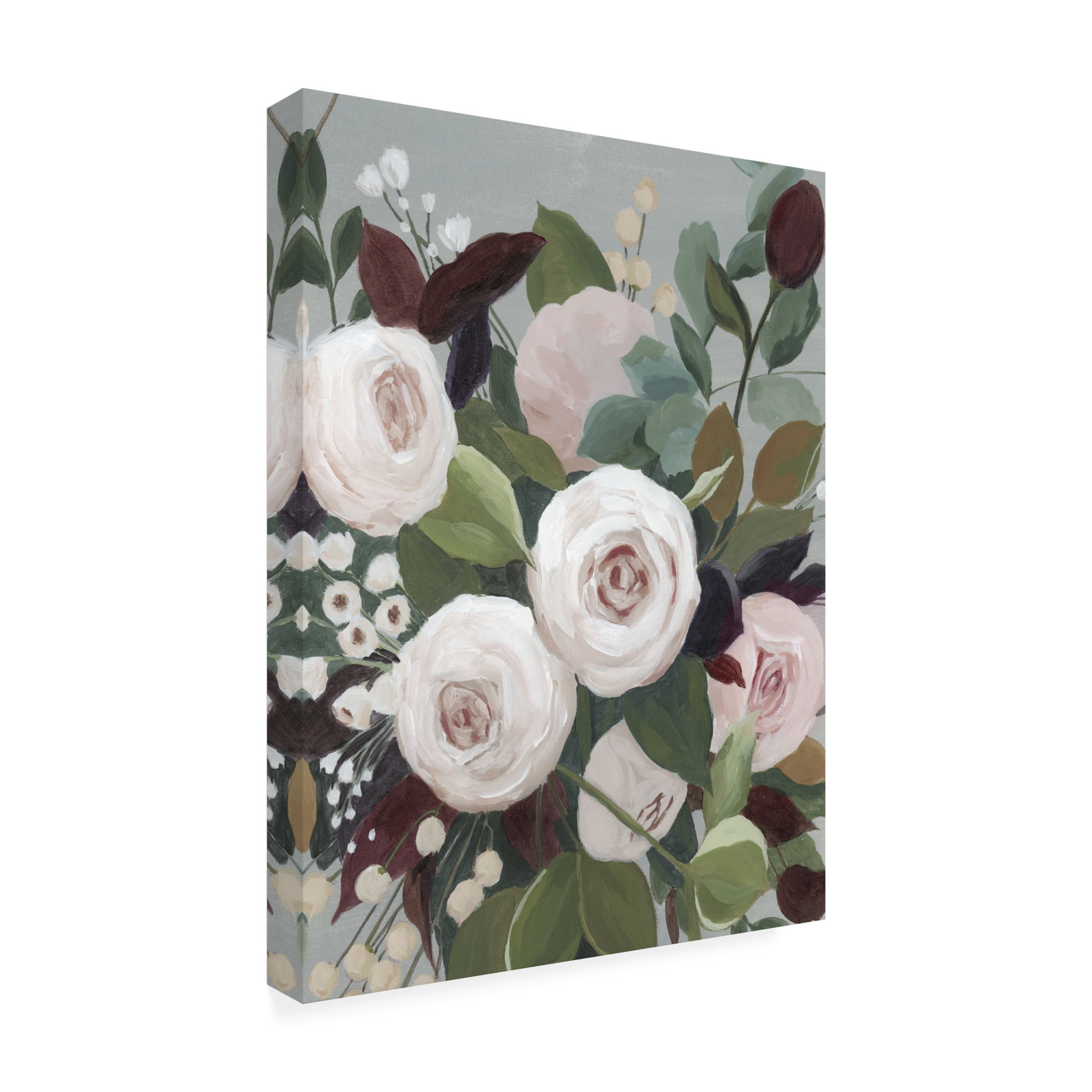 Canvas Wall Art - Grace Popp 'Bohemian Blooms II' Wall Art for Living Room, Bedroom, or Office Décor by Trademark Fine Art - 35 x 47 Inches