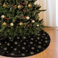 thumbnail image 1 of Falda para árbol de Navidad Amidaky piel sintética negra y dorada 122 cm, 1 of 6