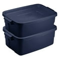 thumbnail image 2 of Rubbermaid 3 Gallon Stackable Storage Container, Dark Indigo (6 Pack), 2 of 8