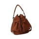 thumbnail image 5 of Bolso bandolera con cordón para mujer, gran capacidad, almacenamiento, ligero, con gancho extraíble. Marrón, 5 of 9