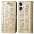 thumbnail image 1 of Funda Cartera FOXDOCK para iPhone 16 , Flip PU con Relieve de Gatos y Perros, Tarjetero y Soporte, 1 of 6