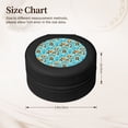 thumbnail image 2 of Yiaed Lovely Sea Otters Print Travel Jewelry Case Bridesmaid Gift Boxes Jewelry Travel Organizer Small Round Jewelry Box Mini Storage-Black, 2 of 7