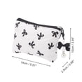 thumbnail image 2 of Unique Bargains 1 Pc Dumpling Bag With Pendant Bow Makeup Bag Beige, White, Black, 2 of 5