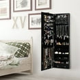 thumbnail image 3 of Costway Mirrored Jewelry Cabinet Jewelry Organizer w/2 LED Lights Black, 3 of 9