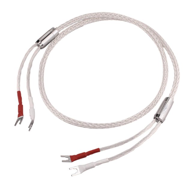 Cable de altavoz Conectores de pala a enchufes de pala Cable de altavoz audiófilo 7N OFC 25 m