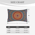 thumbnail image 6 of Naloa Mandala Pillowcase, Throw Pillowcase, Wrinkle-Free, Stain-Resistant with Hidden Zipper for Bedroom Sofa - 20"x30", 6 of 9