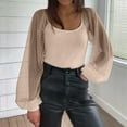 thumbnail image 6 of Women Blouses Silk Long Sleeve Shirt Thin Shirts for Womens Plain Long Sleeve Shirt Pretty Scrub Tops Women Ladies Tops Casual Casual Blouses for Summer Womens Satin Silk Beige S, 6 of 8