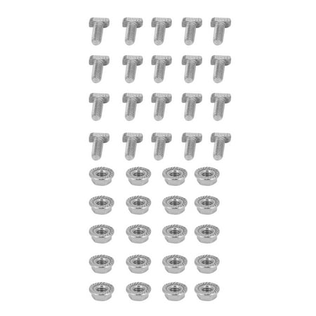 

CNMF 20 Set 304 Stainless Steel M6 Screws With Flange Nut Fasteners Hardware Greenhouse Supplies M6 Screw Flange Nut