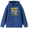 thumbnail image 5 of Tom & Jerry Characters Mashup Block Layout Long Sleeve Royal Blue Boy's Hooded Sweatshirt-Medium, 5 of 7