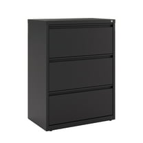 Hirsh 30 Inch Wide 3 Drawer Metal Lateral File Cabinet for Home and Office, Holds Letter, Legal and A4 Hanging Folders, Black