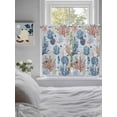 thumbnail image 3 of Blue Coastal Bathroom Window Curtain, Coral Shell Starfish Seahorse Summer Beach Light Filtering Coffee Kitchen Curtains, Bedroom Living Room Curtains 2 Panel 84"x54", 3 of 6