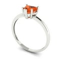 thumbnail image 2 of Clara Pucci 14K White Gold 1.25ct Red Solitaire Ring for Women, 2 of 8