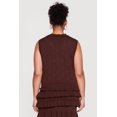 thumbnail image 4 of Women's Plus Size Heart Geometric Pointelle Button Front Vest, 4 of 4