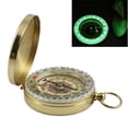 thumbnail image 1 of Brass Golden Compass Navigation Waterproof with Night Light Round Golden Navigation Tool for Camping Hiking Climbing, 1 of 7