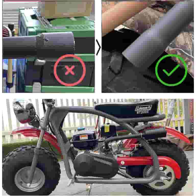 accessories for coleman mini bike B200C only get 2 or so threads on) Exhaust with Muffler For Coleman Powersports CT200U BT200X KT196 RB200 MB200 Coleman CT200U Performance Kit Stage