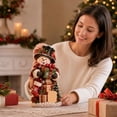 thumbnail image 5 of MInHoues Christmas Snowman Tabletop Figurine, Cute Resin Winter Holiday Ornament for Home Office Decor, Festive Snowman Decoration for Mantel Shelf, 5 of 6