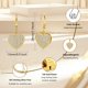 thumbnail image 3 of Pendientes ALEXCRAFT chapados en oro de 14 quilates con forma de corazón para mujer, 3 of 8