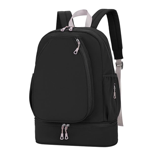 Mochila de tenis tipo duffel para portátil con capacidad para 3 raquetas y compartimento para zapatos negro